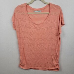 Maurices Large Women's Top Salmon Orange Coral Shirt